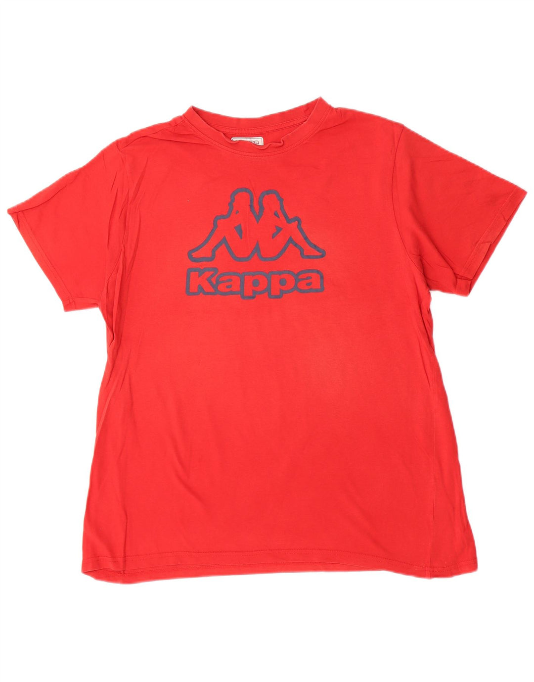 Kappa Herre Grafisk T-Shirt Top Stor Rød Bomuld