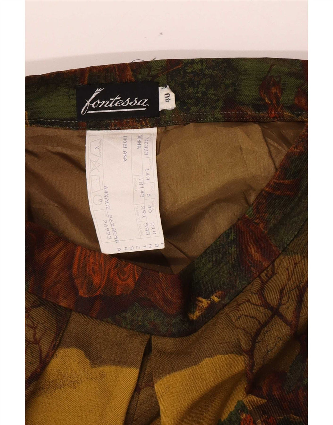Vintage kvinders abstrakt mønster Capri Bukser IT 40 Small W24 L18 Multicol