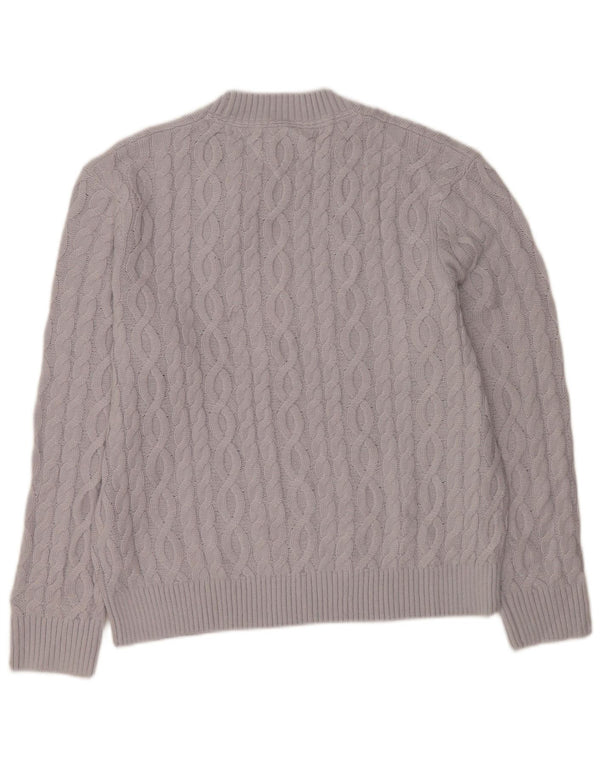 Tommy Hilfiger Mens Graphic Crew Neck Jumper Sweater Medium Purple Cotton