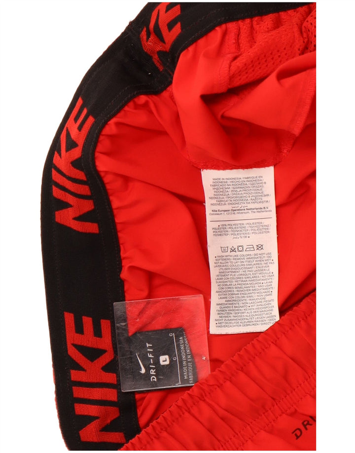 Nike Sportsshorts til mænd Large Rød Polyester Sports