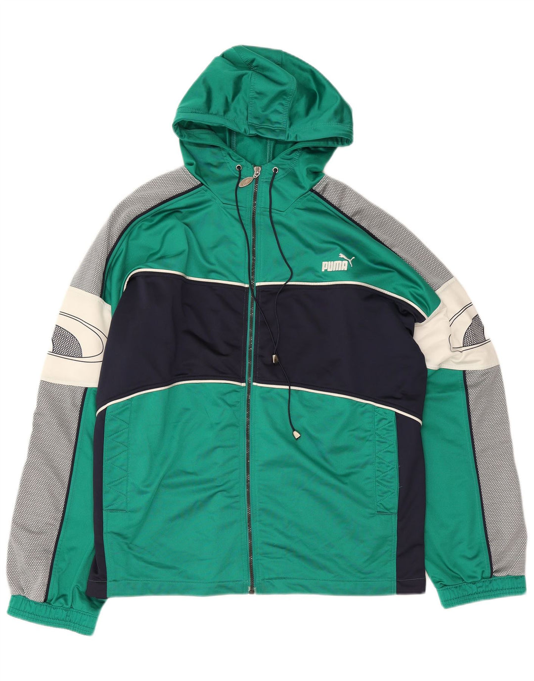 Puma Herre Hooded Graphic Full Tracksuit XL Grøn Colourblock Polyester