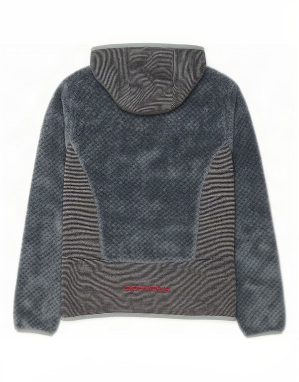 Alpenplus dame fleecejakke med hætte UK 14 Medium Grey Colourblock