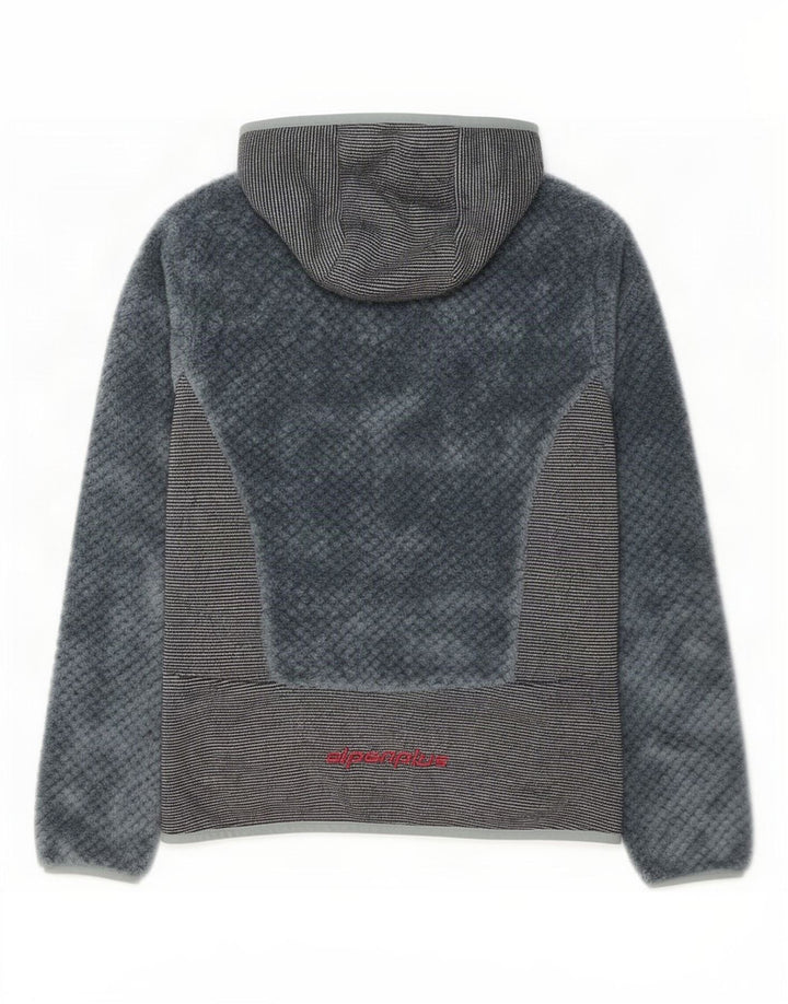 Alpenplus dame fleecejakke med hætte UK 14 Medium Grey Colourblock