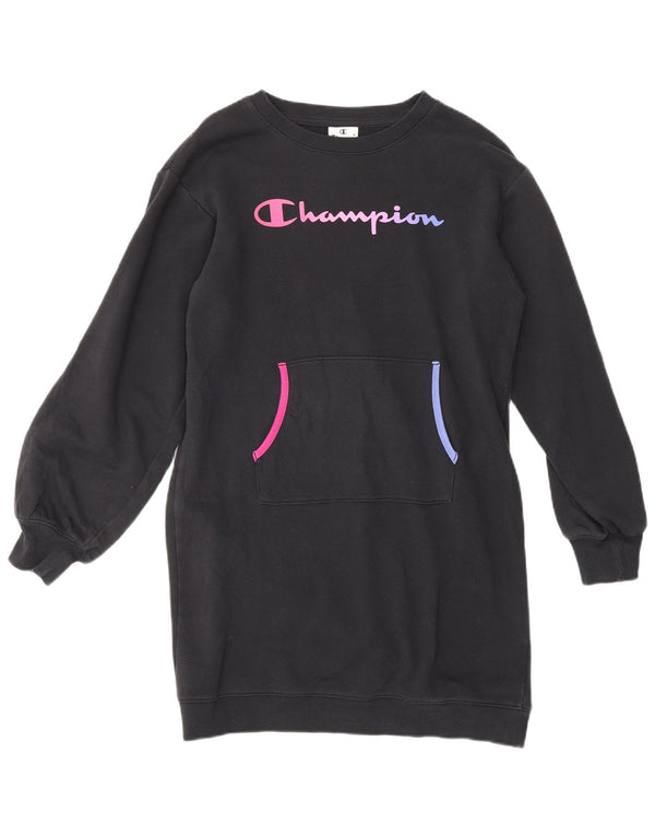 CHAMPION Piger Grafisk Sweatshirt Jumper Kjole 12-13 År Stor Sort