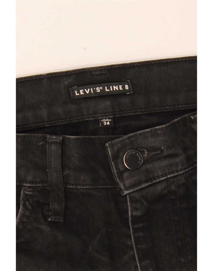Levi's Womens Line 8 Slim Jeans W30 L34 Sort Bomuld