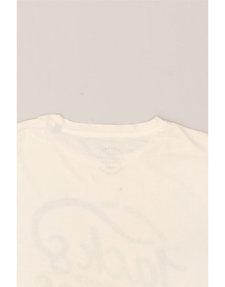 JACK & JONES Mens Graphic T-Shirt Top Large White Cotton | Vintage Jack & Jones | Thrift | Second-Hand Jack & Jones | Used Clothing | Messina Hembry 