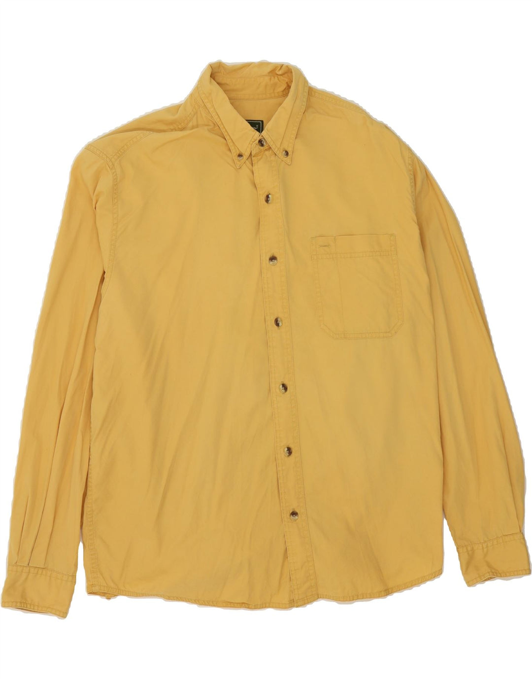 EDDIE BAUER Mens Shirt Large Yellow Cotton Vintage Eddie Bauer and Second-Hand Eddie Bauer from Messina Hembry 