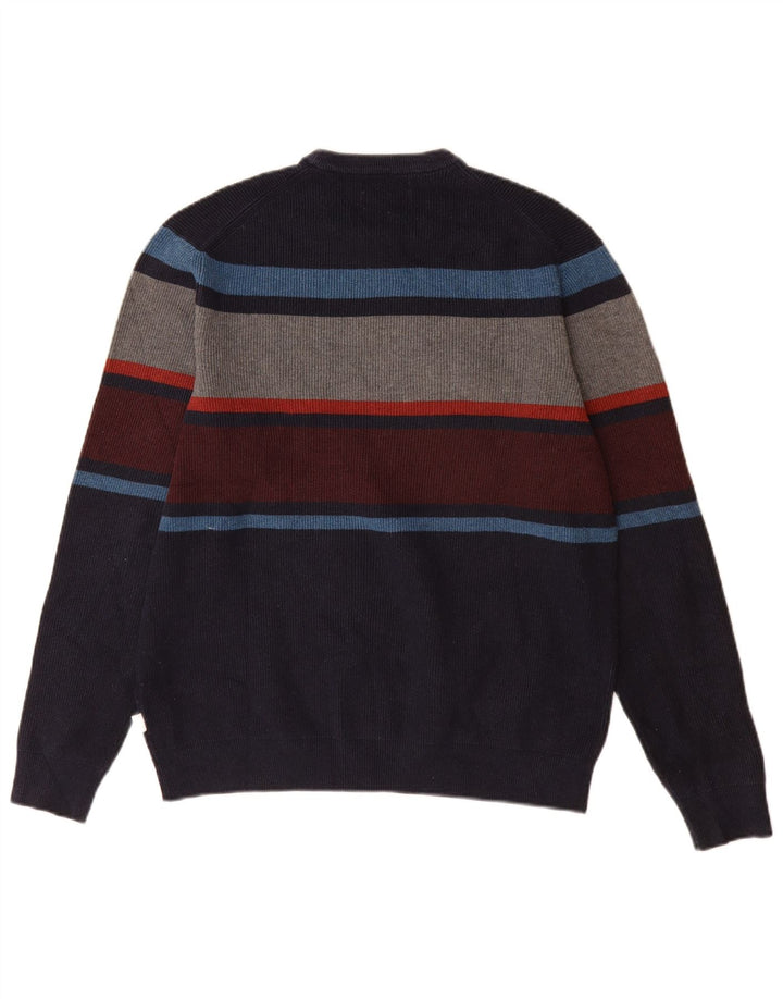 Marks & Spencer Herre sweater med rund hals, medium marineblå farveblok