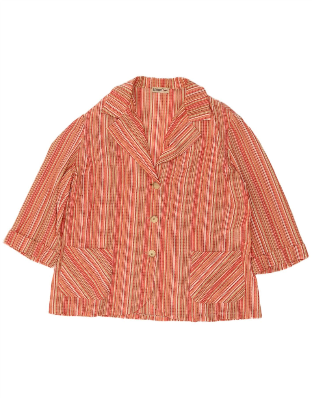 Elisa Landri Dame Oversized 3 Button Blazer Jacket UK 18 XL Flerfarvet