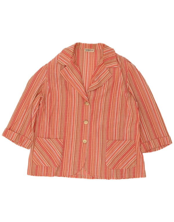 Elisa Landri Dame Oversized 3 Button Blazer Jacket UK 18 XL Flerfarvet