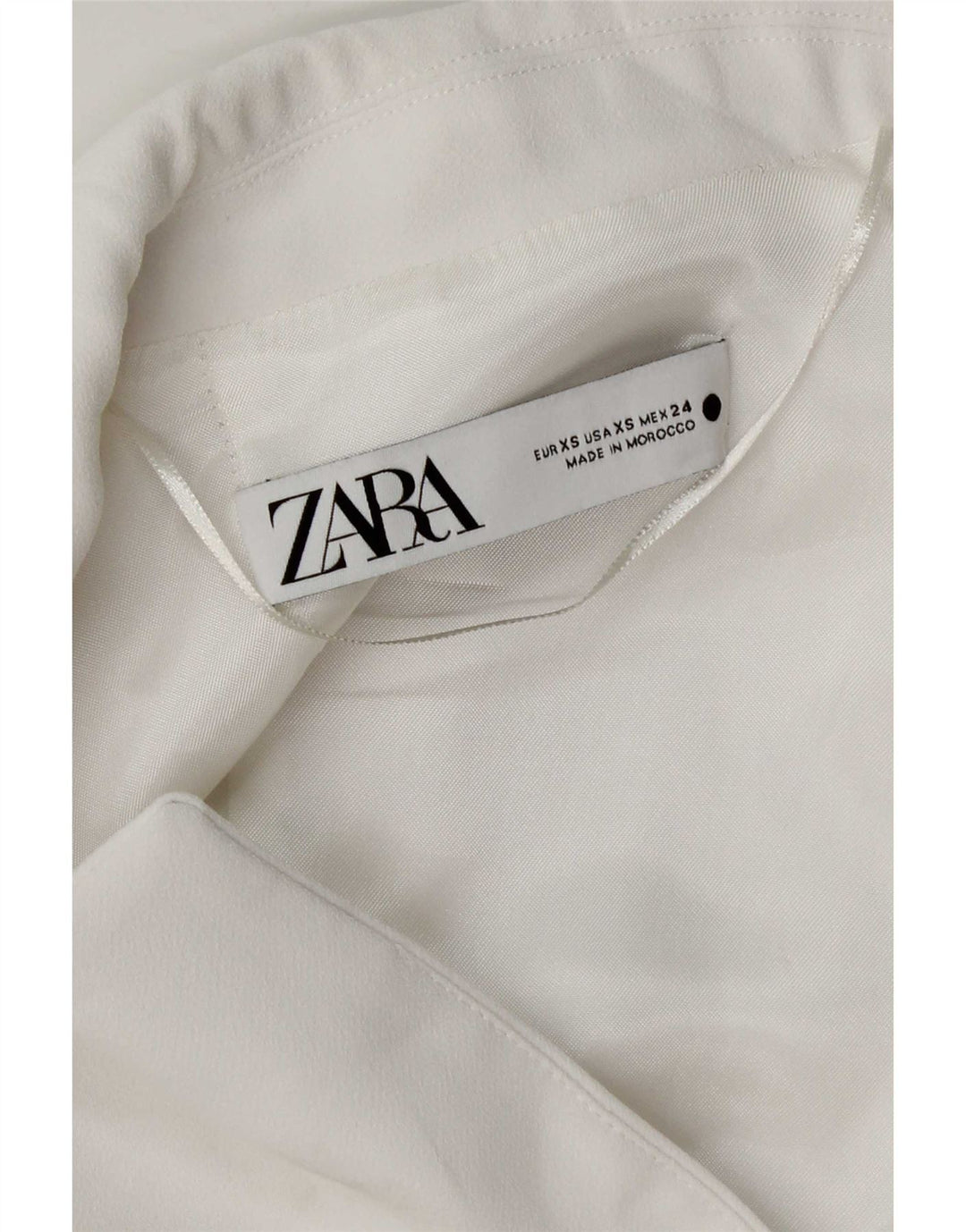 Zara Womens Regular Longline vest UK 6 XS Hvid