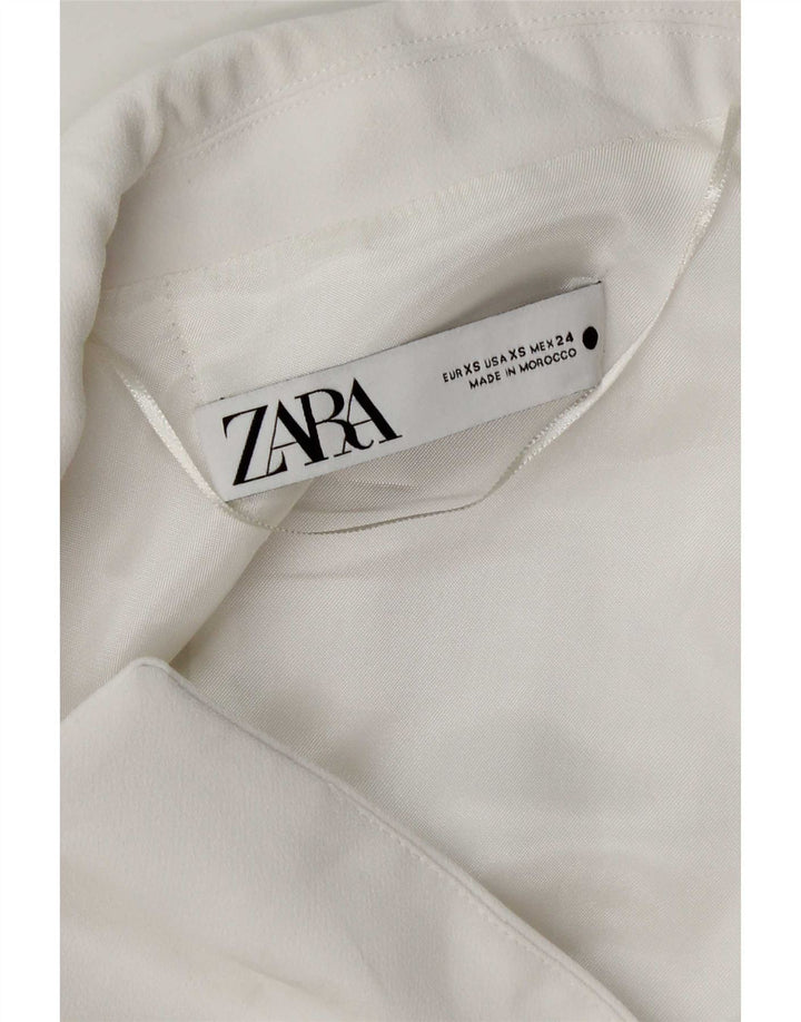 Zara Womens Regular Longline vest UK 6 XS Hvid