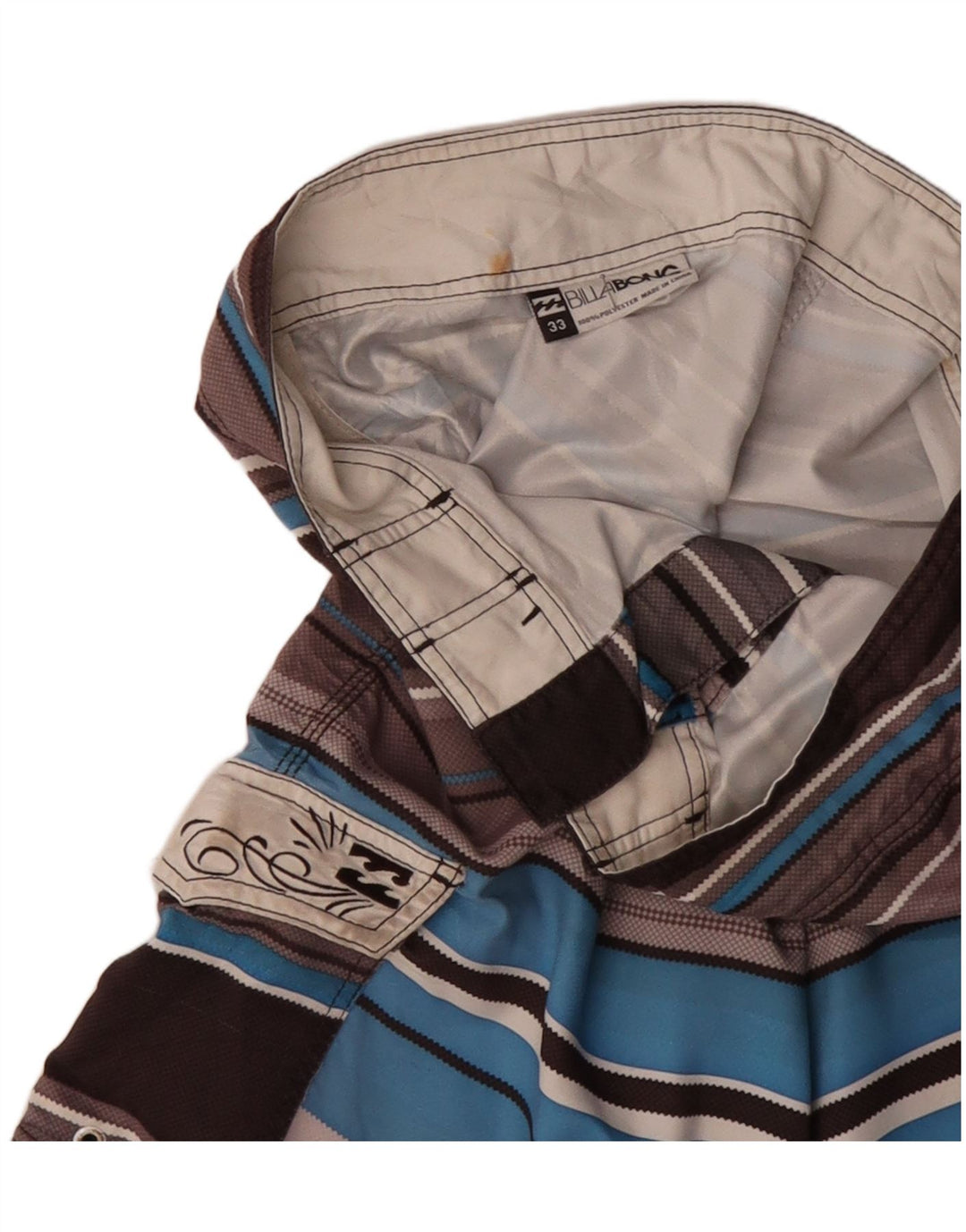 BILLABONG Grafiske badeshorts til mænd mellem grå stribet polyester