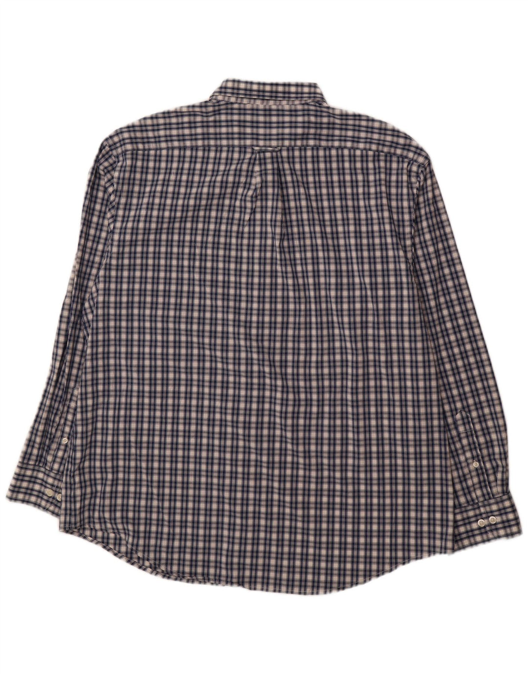 IZOD Mens Big & Tall Shirt 2XL Navy Blue Check Cotton