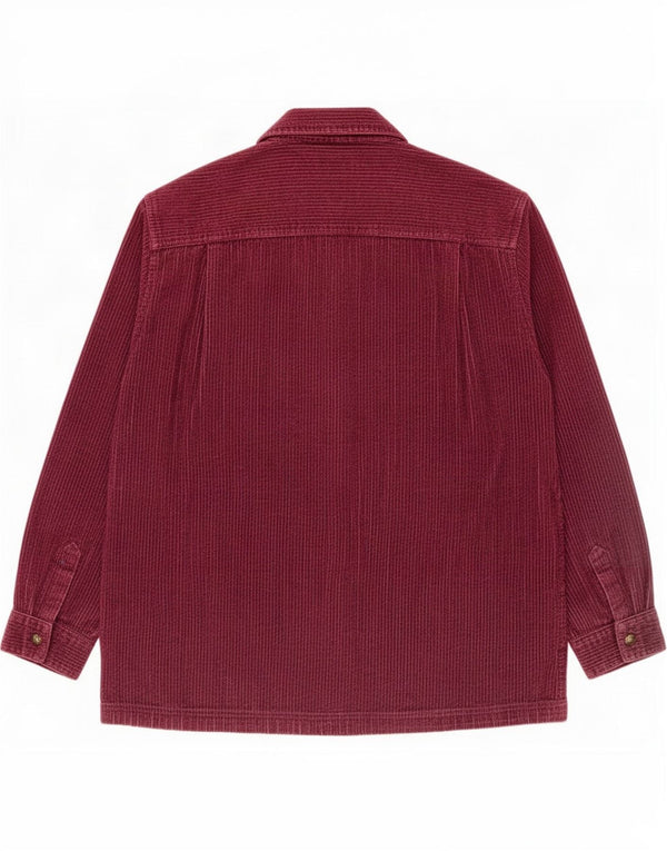 L.L.Bean Dame Oversized Corduroy skjorte UK 18 XL Bourgogne bomuld
