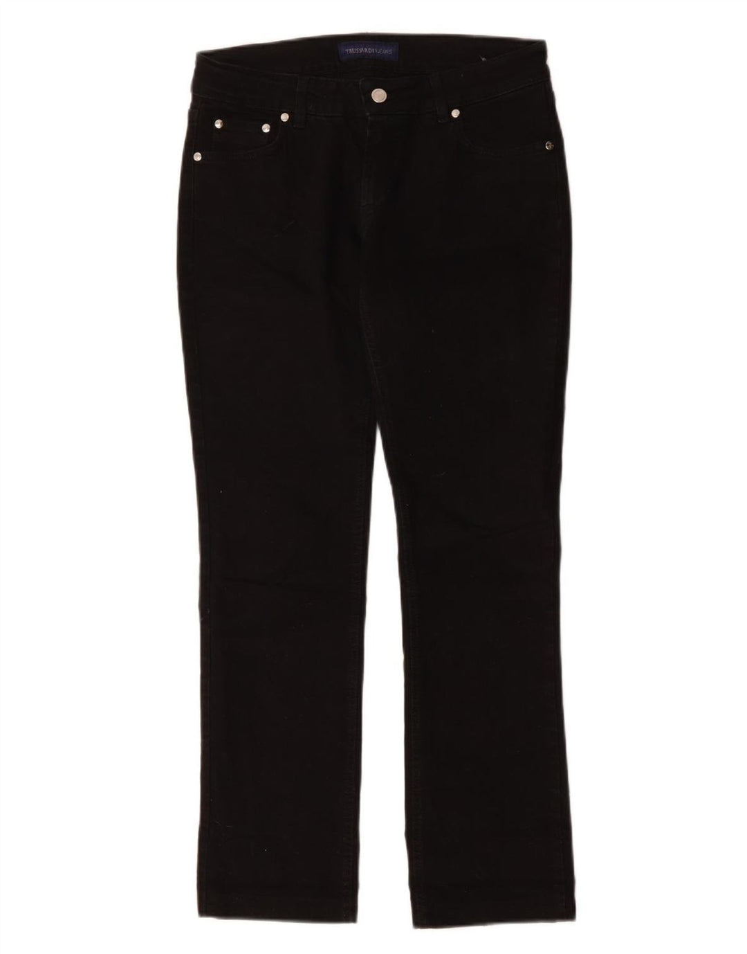 Trussardi Dame Slim Jeans W28 L28 Sort Bomuld
