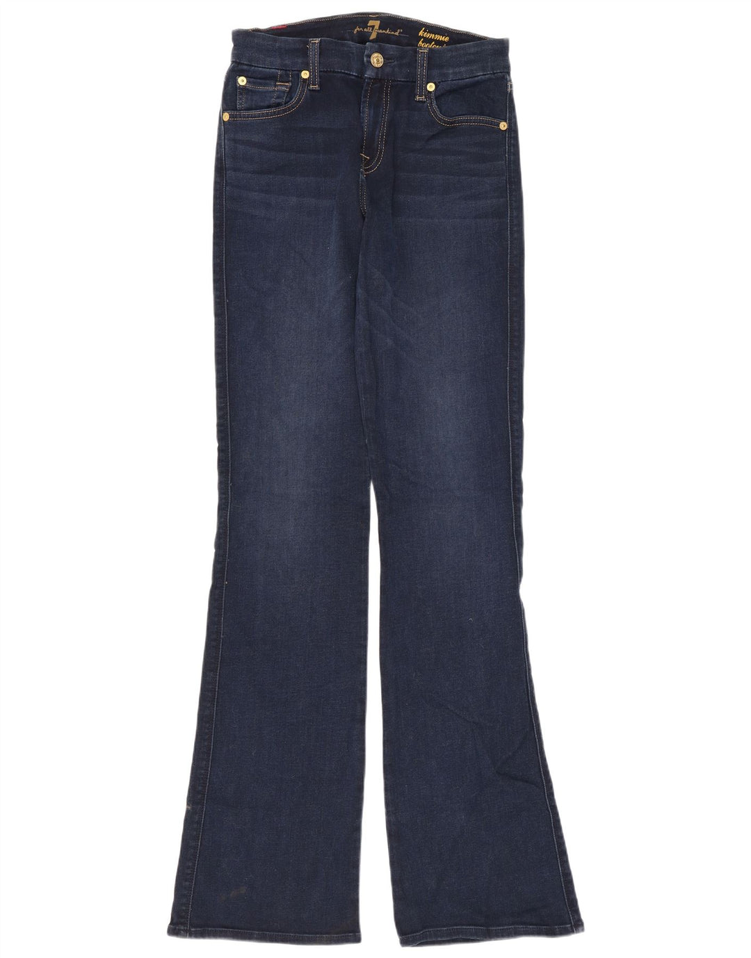 7 For All Mankind Dame Bootcut Jeans W26 L33 Marineblå Bomuld