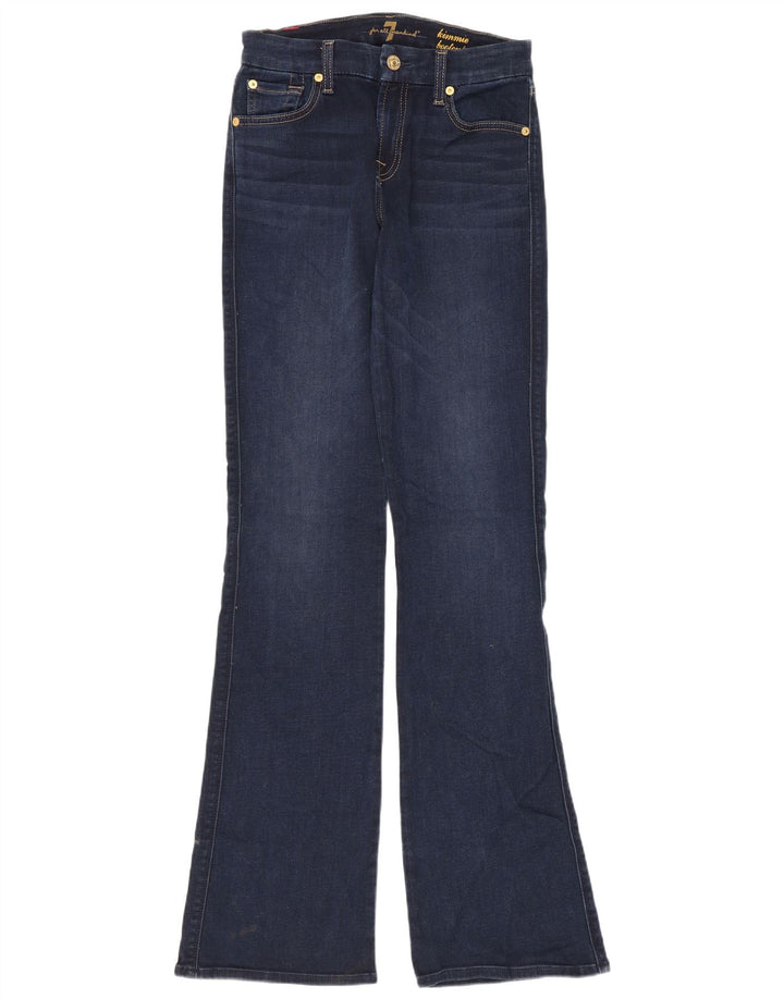 7 For All Mankind Dame Bootcut Jeans W26 L33 Marineblå Bomuld