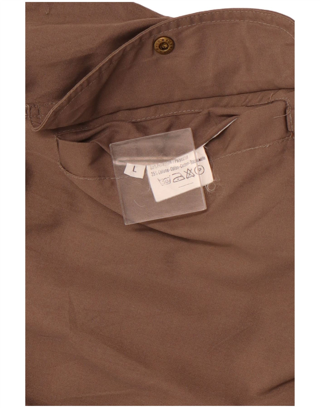 VINTAGE Vendbar herrejakke UK 40 Stor brun ternet polyester