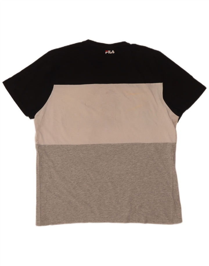 Fila Herre grafisk T-shirt Top Stor flerfarvet Colourblock