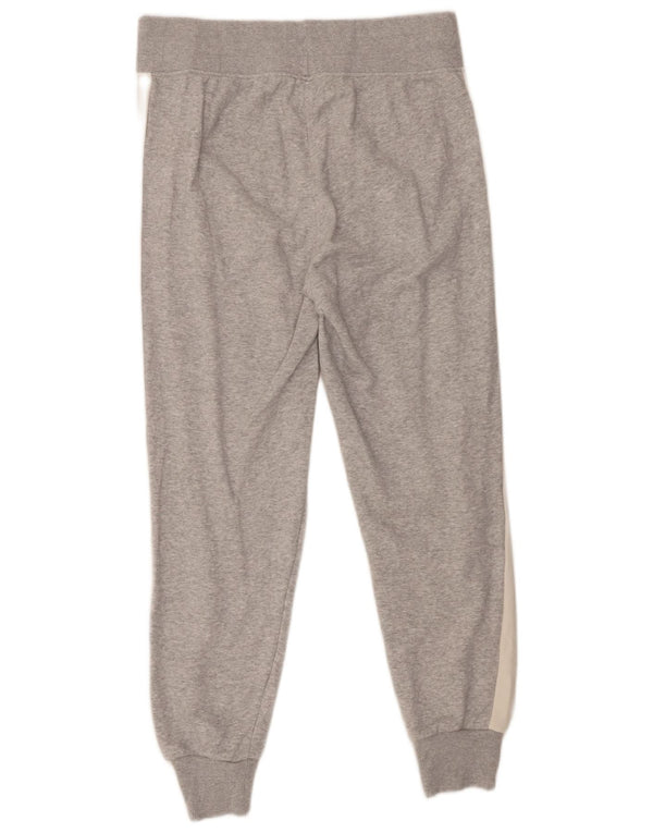 PUMA Womens Tracksuit Trousers Joggers UK 14 Large Grey Colourblock Cotton