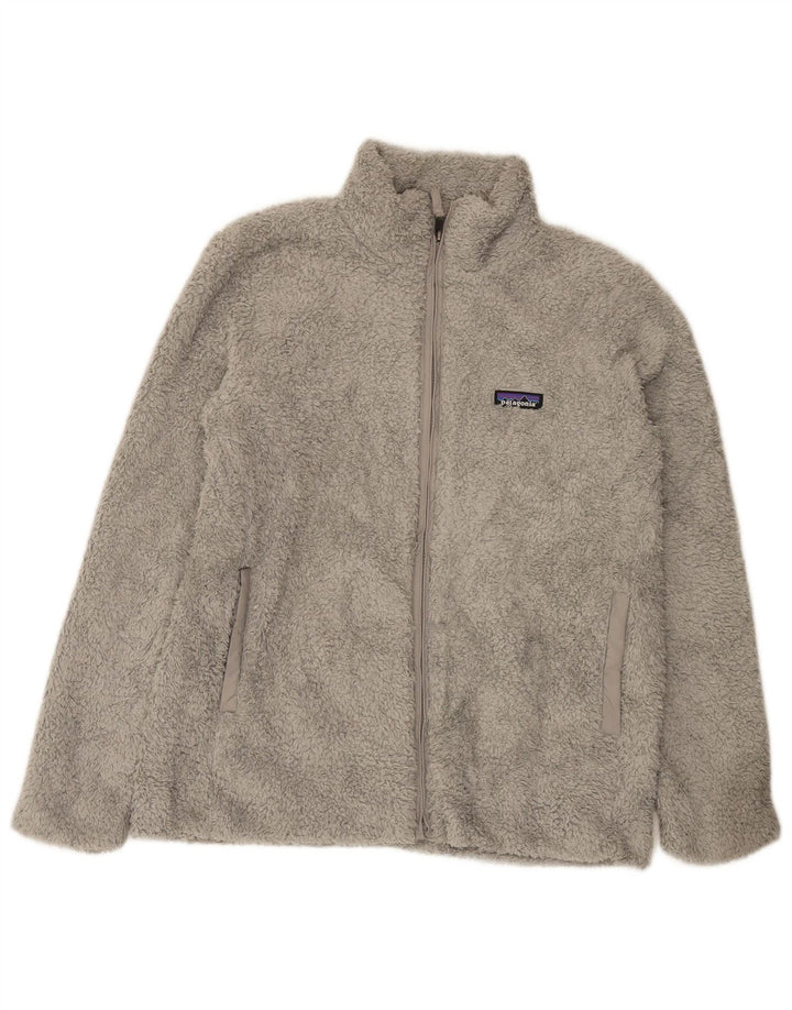 Patagonia Dame Fleecejakke UK 14 Medium Grey Polyester