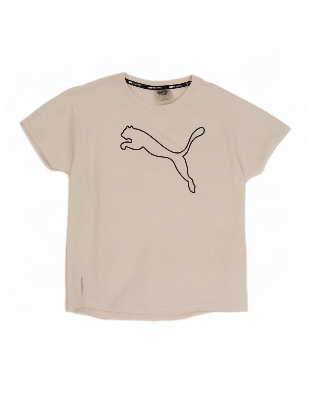 Puma Grafisk T-Shirt Top UK 16 Stor hvid polyester