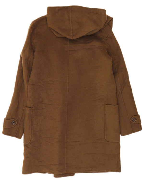 Massimo Dutti Dame Hætte Oversized Dobbeltradet Frakke EU 36 XS Khaki