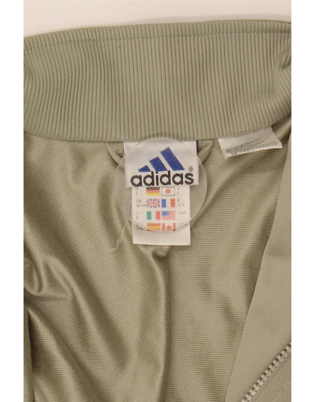 Adidas Træningsdragt til mænd Topjakke UK 38/40 Medium Khaki Polyester