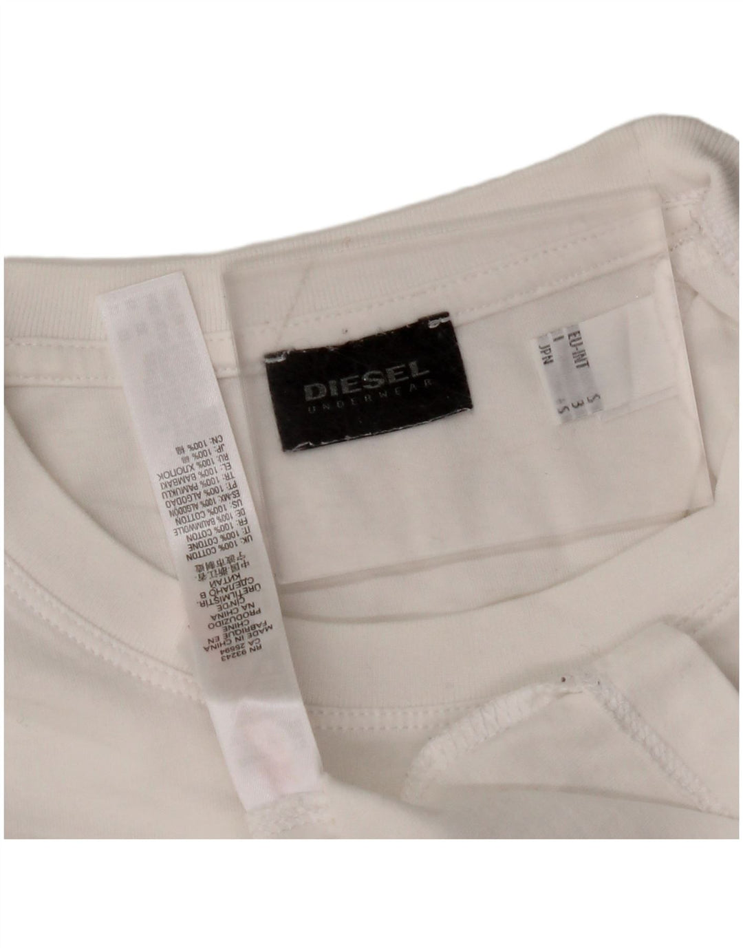 DIESEL Herre grafisk T-shirt Top Lille hvid bomuld