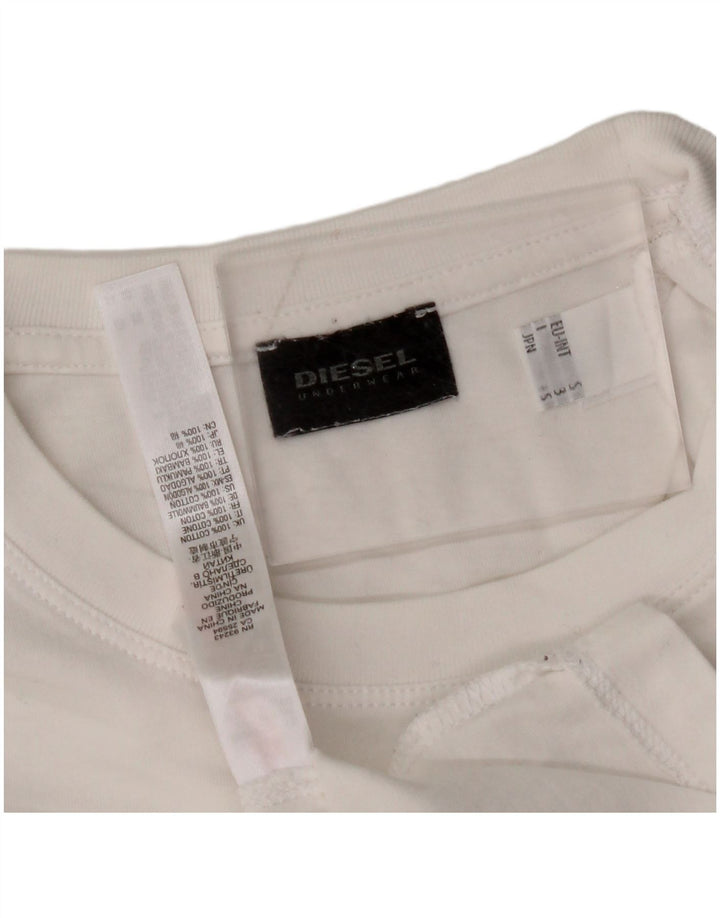 DIESEL Herre grafisk T-shirt Top Lille hvid bomuld