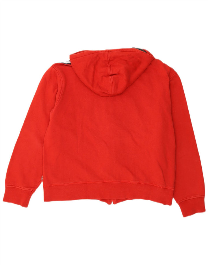 LOTTO Mens Zip Hoodie Sweater Medium Red Cotton