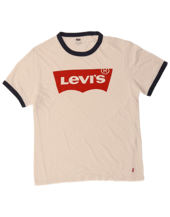 LEVI'S Mens Graphic T-Shirt Top Small White