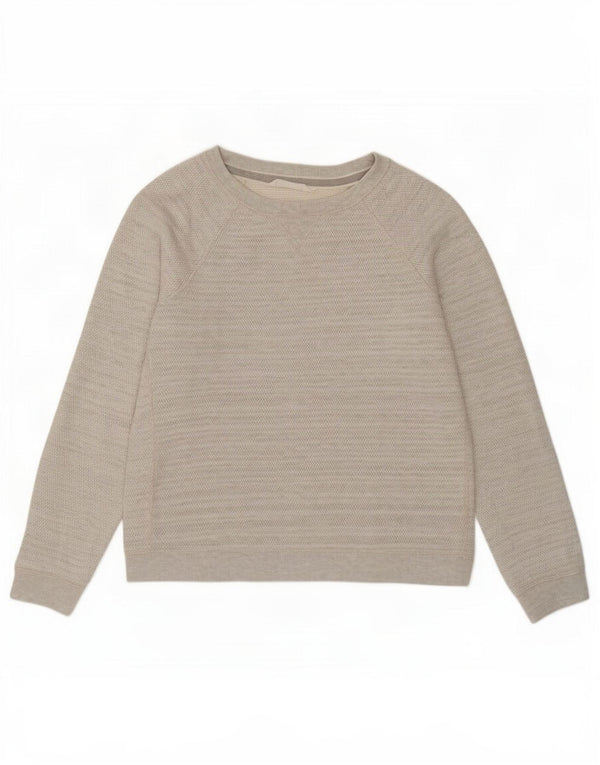 Fat Face Dame Sweatshirt Jumper UK 16 Stor Grå Bomuld