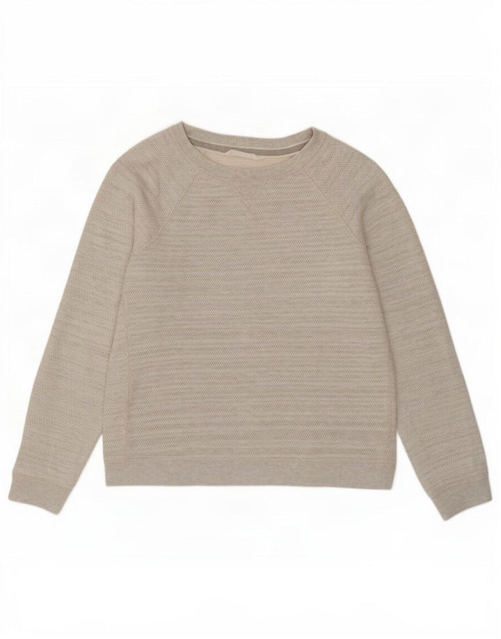 Fat Face Dame Sweatshirt Jumper UK 16 Stor Grå Bomuld