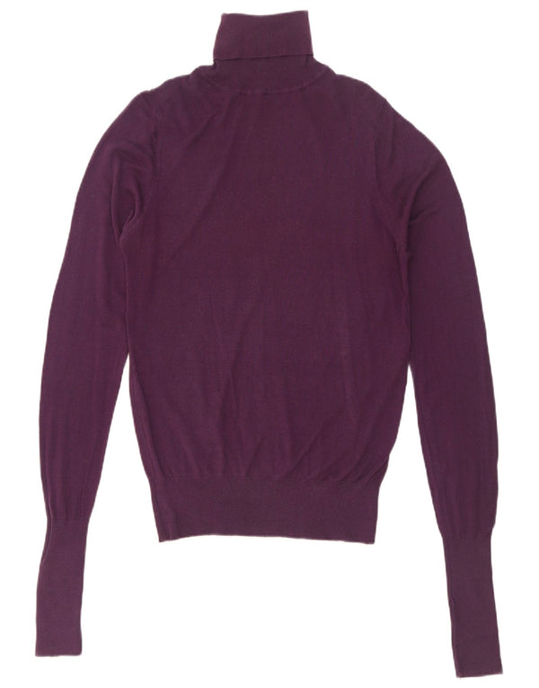 Zara Mens Roll Neck Jumper Sweater Medium Purple