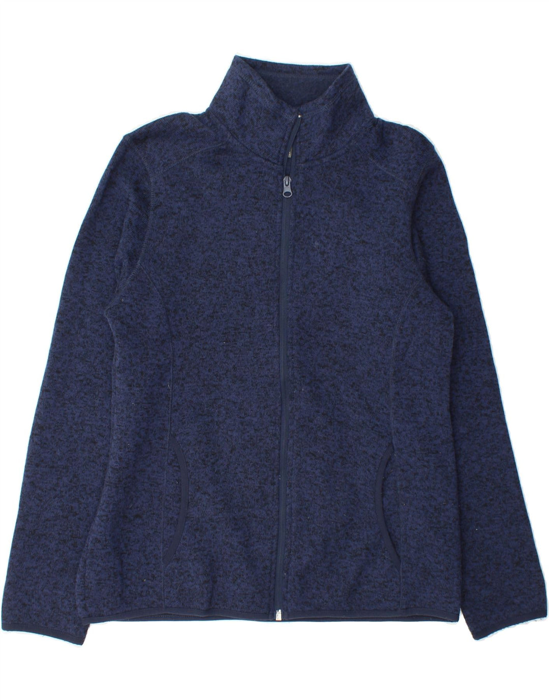 EDDIE BAUER Womens Tracksuit Top Jacket UK 10 Small Navy Blue Flecked Vintage Eddie Bauer and Second-Hand Eddie Bauer from Messina Hembry 