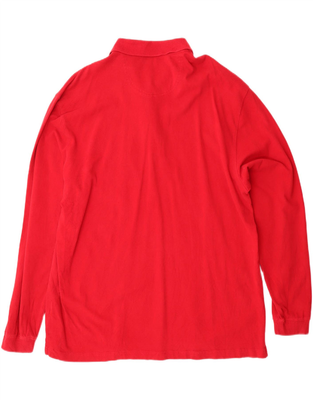 IZOD Mens Long Sleeve Polo Shirt XL Red Cotton Vintage Izod and Second-Hand Izod from Messina Hembry 