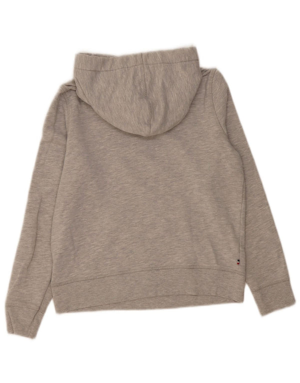 Tommy Hilfiger Grafisk hættetrøje til kvinder UK 10 Lille grå bomuld