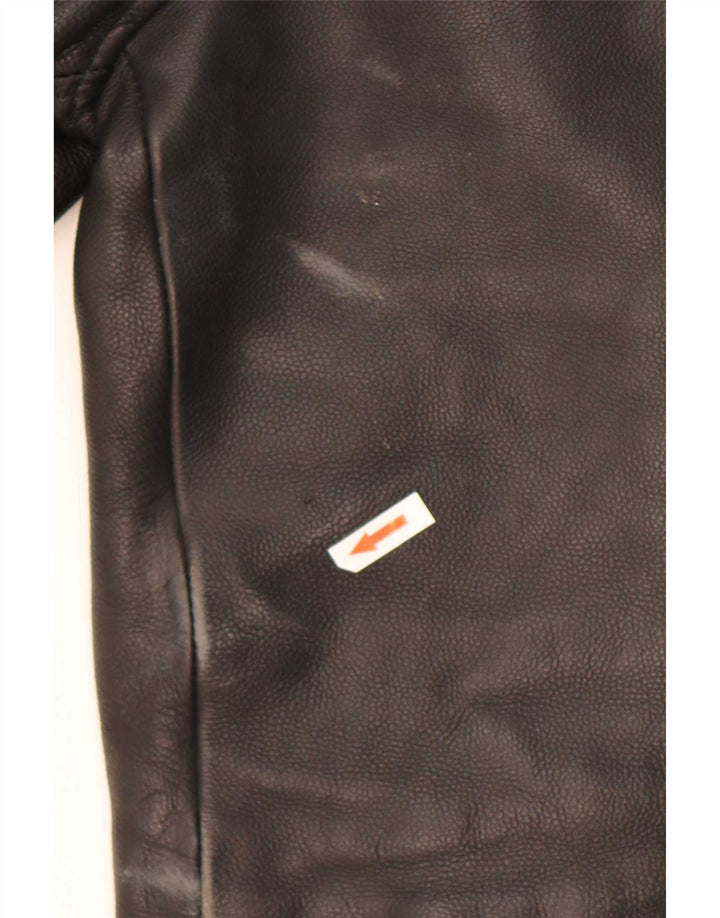 Vintage Herre Læder Biker Jacket UK 36 Small Black