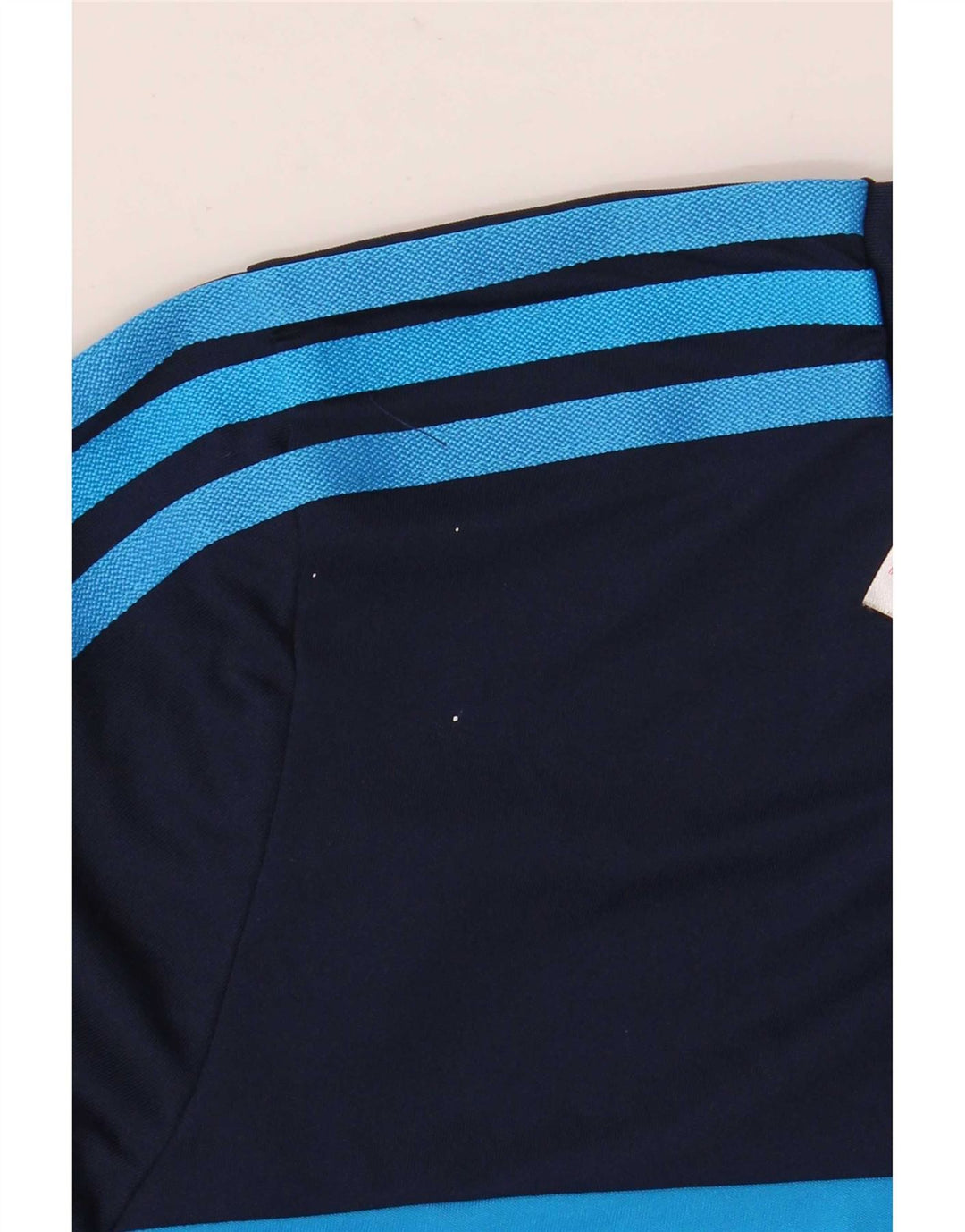 Adidas Boys T-Shirt Top 13-14 år Navy Blue Colourblock Polyester