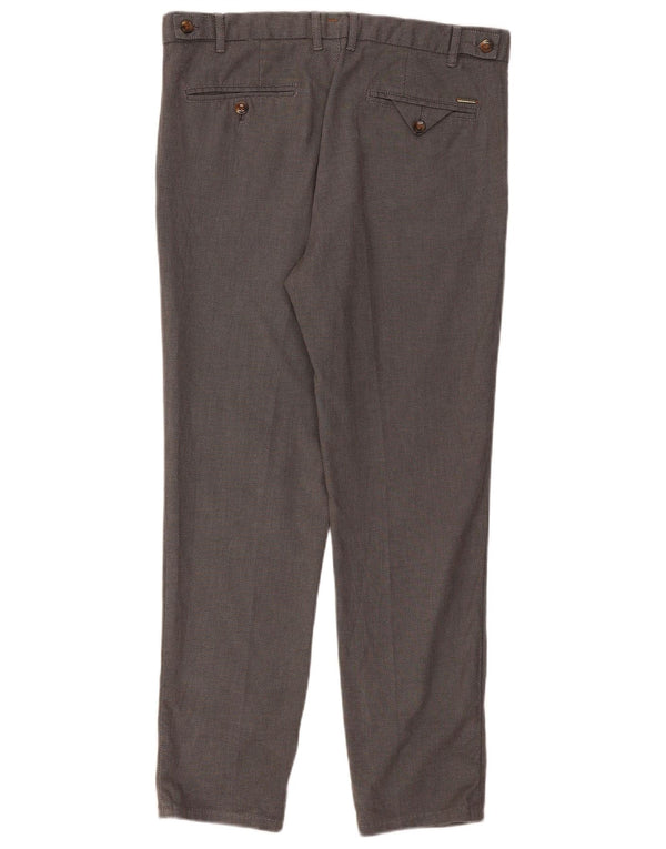 ZARA Slim Suit Bukser til mænd EU 42 Large W32 L28 Grå Houndstooth