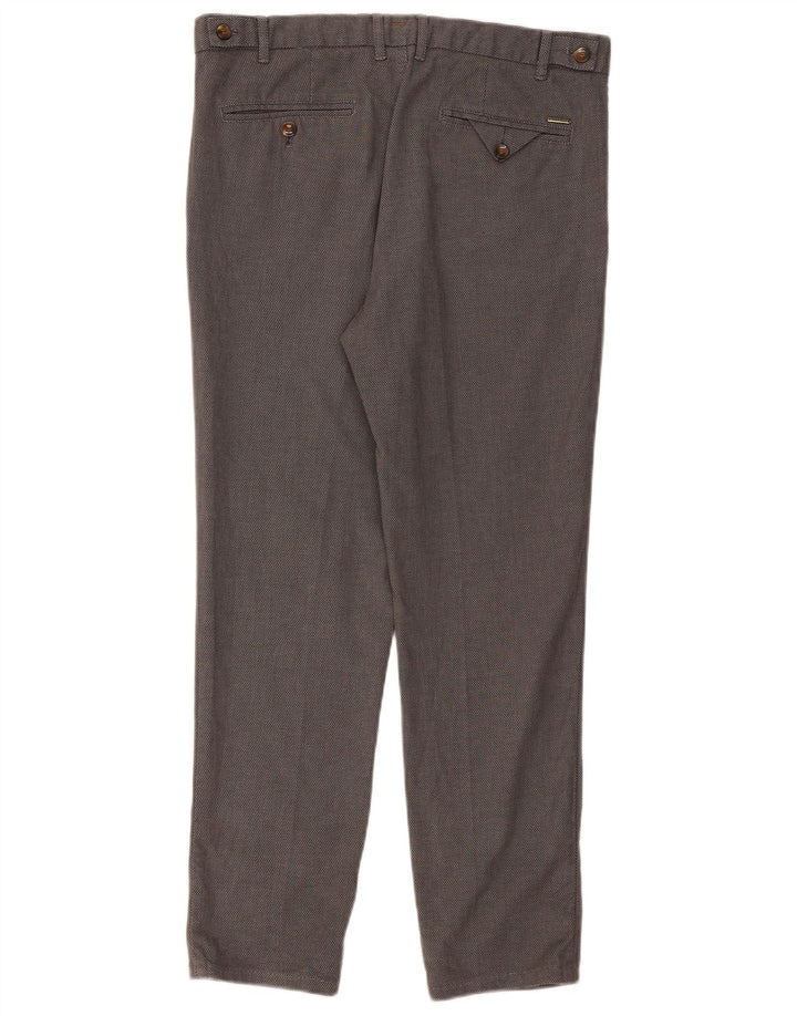 ZARA Slim Suit Bukser til mænd EU 42 Large W32 L28 Grå Houndstooth