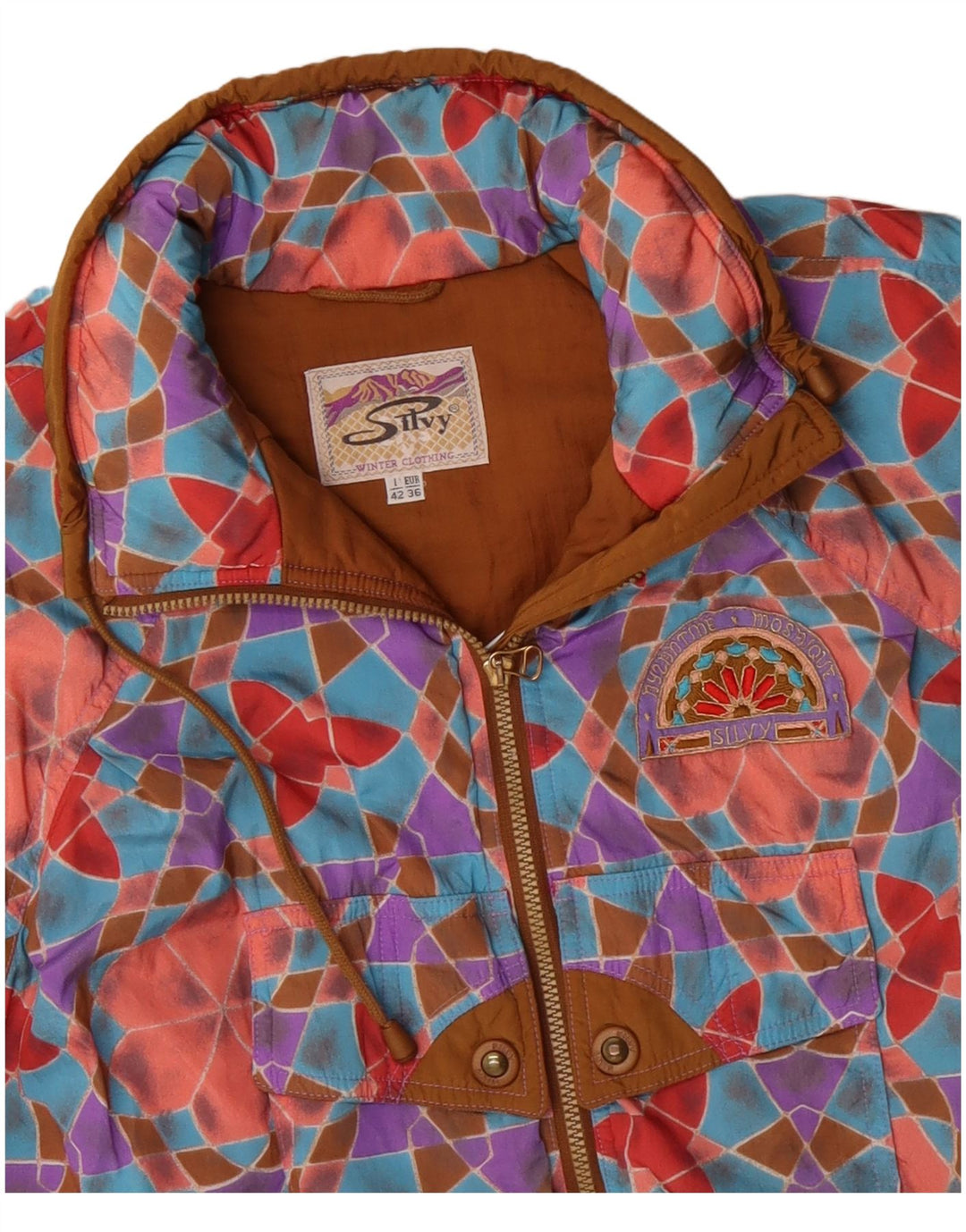 SILVY Dame Oversized Windbreaker Jacket IT 42 Medium Flerfarvet