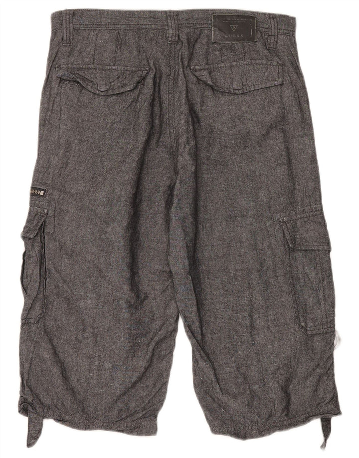 Guess Herre Cargo Shorts W30 Medium Grey Linen