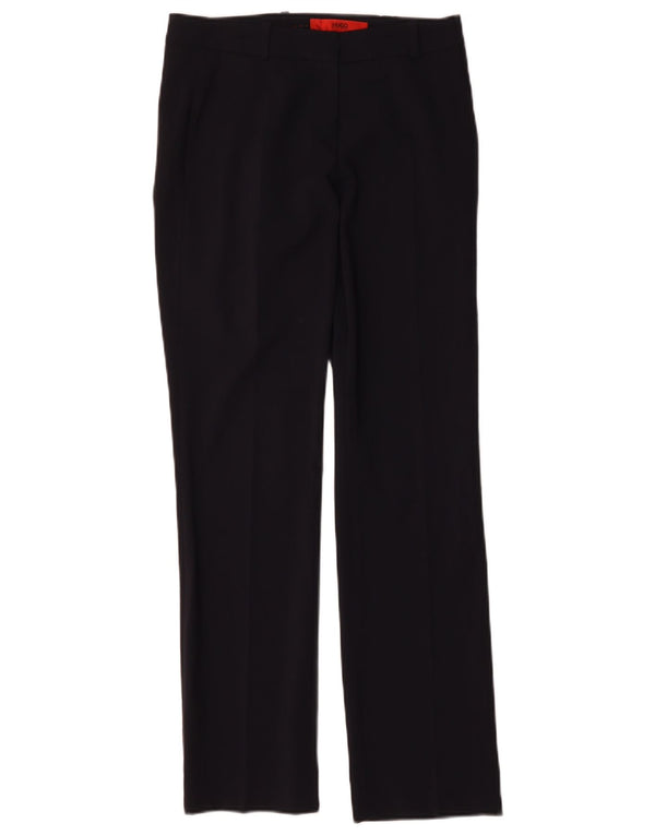 Hugo Boss Lige jakkesæt til kvinder bukser UK 6 XS W28 L30 Marineblå Uld
