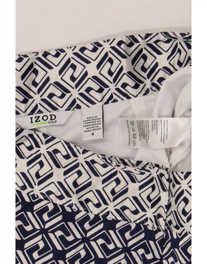 IZOD Mininederdel til kvinder US 4 Small W30 Navyblå geometrisk polyester