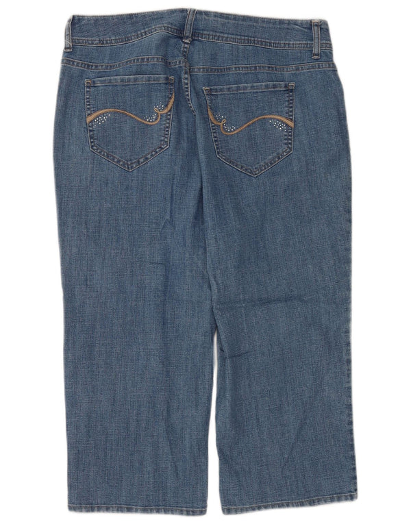 Lee Womens Riders Straight Jeans US 16 2XL W34 L30 Blå Bomuld