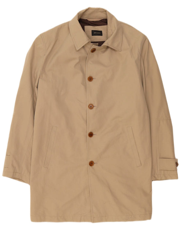 John Lewis Herre Overfrakke IT 54 2XL Beige Bomuld