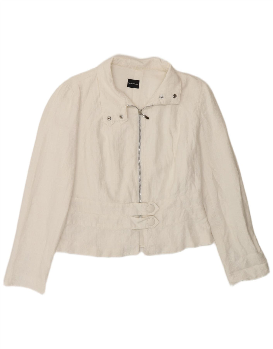 Penny Black Dame Blazer Jakke med fuld lynlås UK 12 Medium White